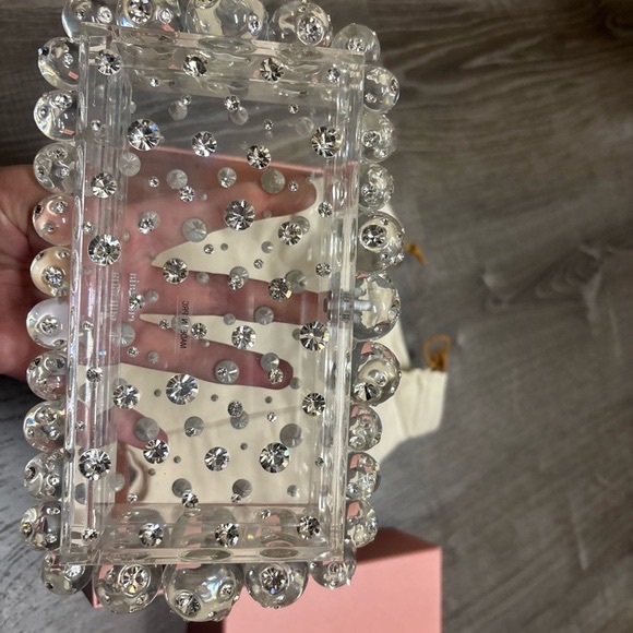 Cult Gaia Clear Crystal Clutch